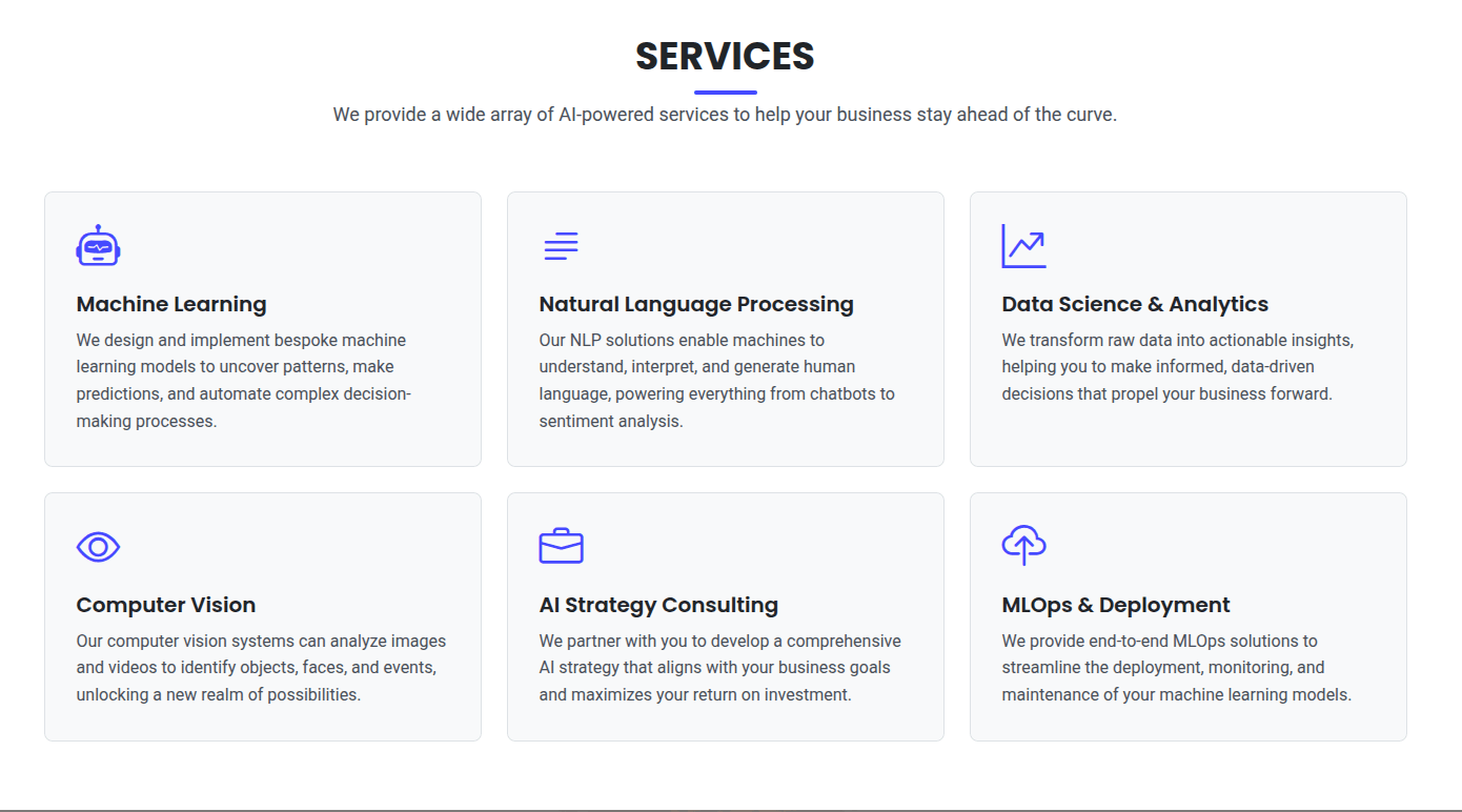 AI Service Section View